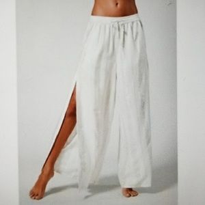 Onia Chloe Wide Pant in white